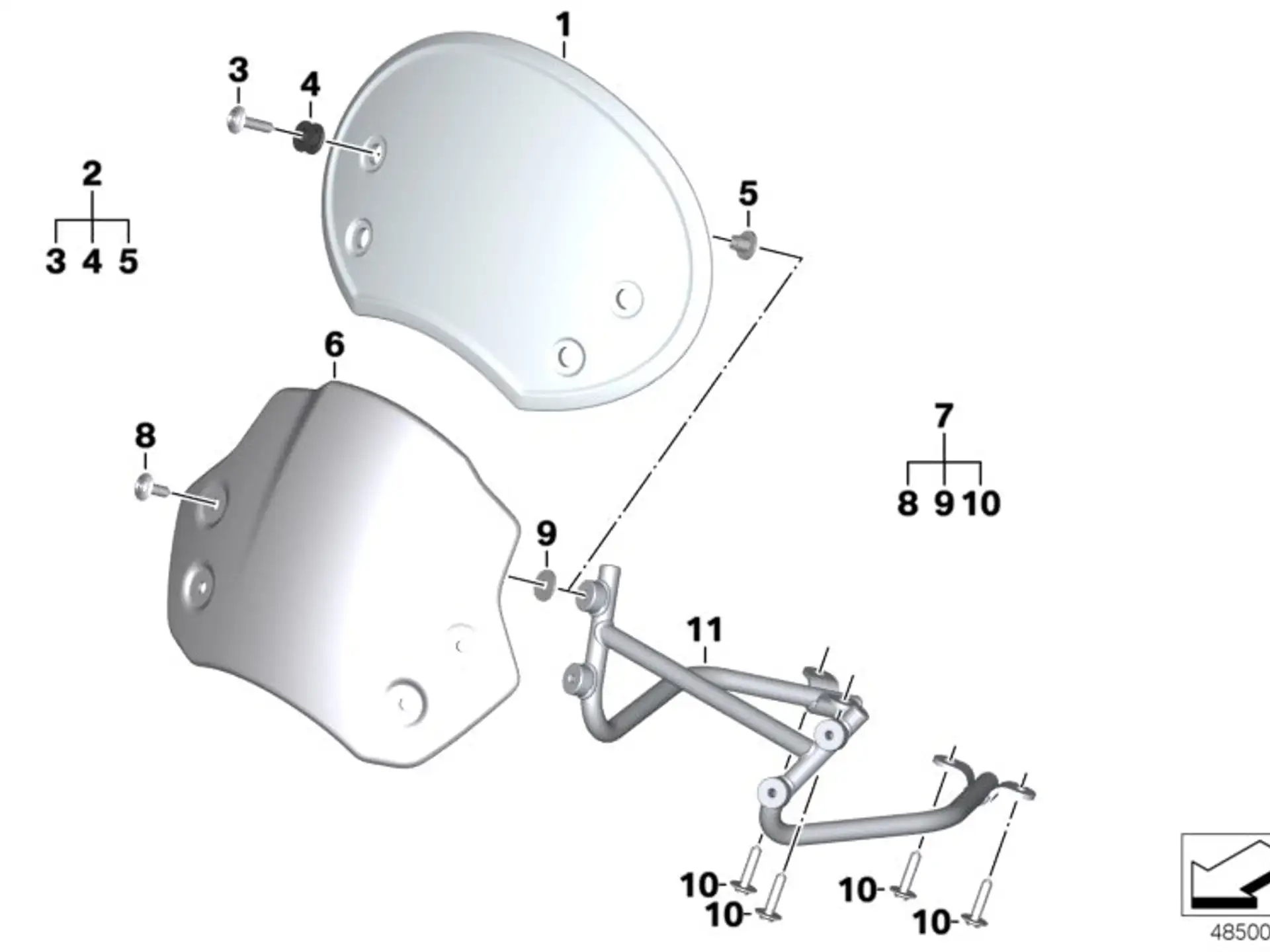 BMW Karosserieschraube ohne Bund K21 K22 K23 K34 K46 K47 K50 K51 K52 K53 K54 K67 K80 K81 K82 46638550994