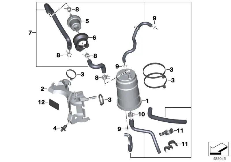 BMW Aktivkohlefilter 16138558335 - Bildposition 01