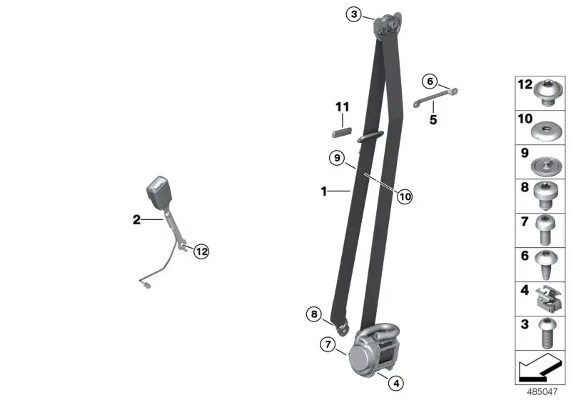 BMW Obergurt vorn links F97 F98 G01 G02 72118076195