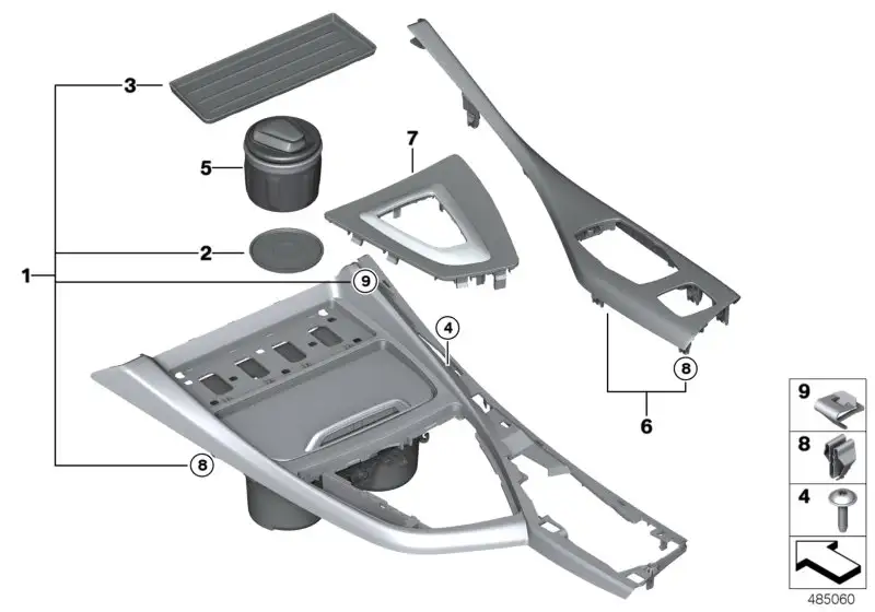 BMW Einlegematte Ablagefach vorn F20 F21 F22 F23 F87N 51169396027