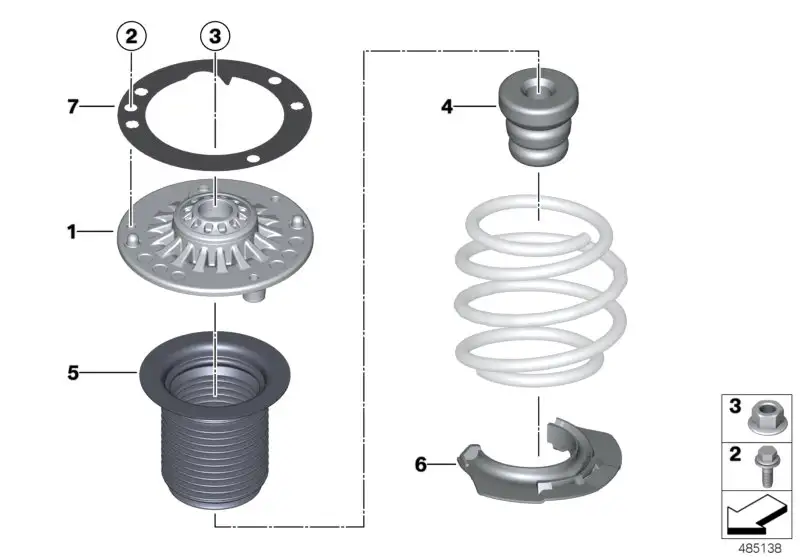 BMW Zusatzdämpfer vorn F20 F21 F23 F30 31336791507 - Bildposition