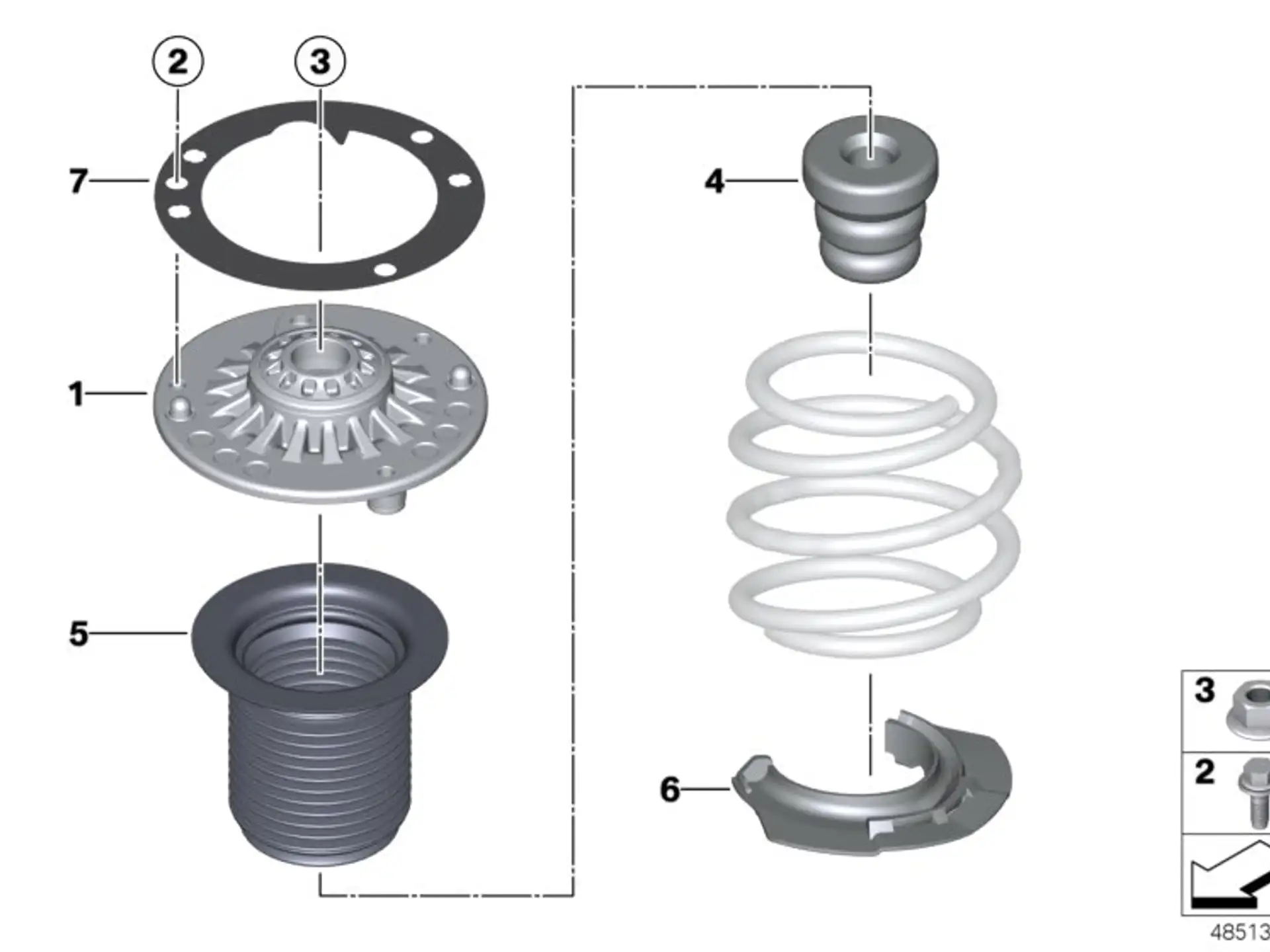 BMW Federunterlage unten F20 F21 F22 F23 F25 F26 F30 F31 F32 F33 F34 F36 F80 F82 F83 F87 F87N 31336787114