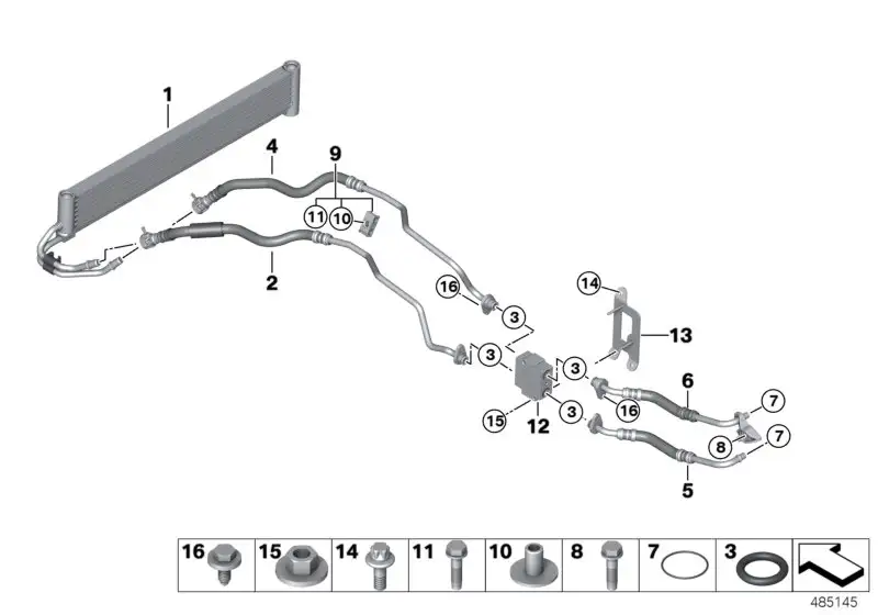 BMW Getriebeölkühler F80 F82 F83 F87N 17112284503 - 2er F87 M2 Co