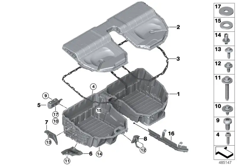 BMW Gehäuse Hochvolt-Batterie G01 G11 G12 G20 G21 G30 61278614092