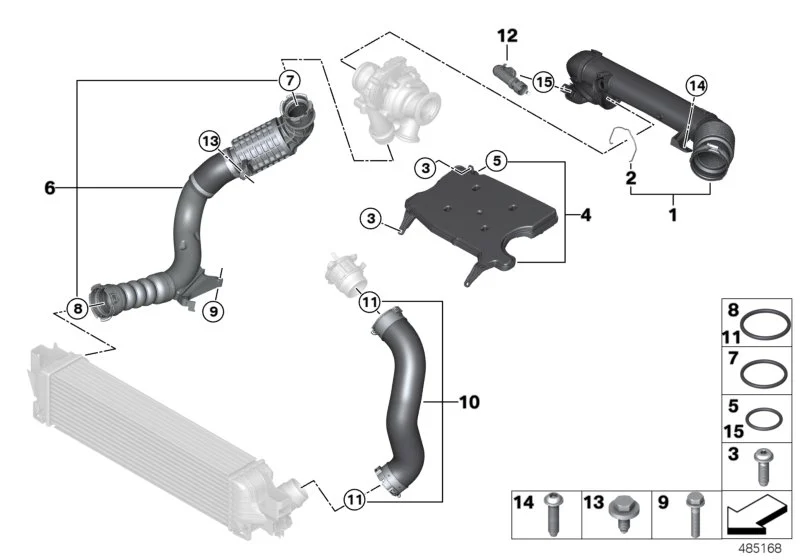 BMW Reinluftrohr F39 F20 F44 F45 F46 F48 F54 F55 F56 F57 F60 13718511377