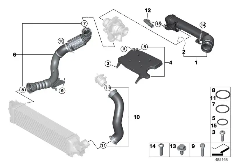 BMW Reinluftrohr F39 F20 F44 F45 F46 F48 F54 F55 F56 F57 F60 1371