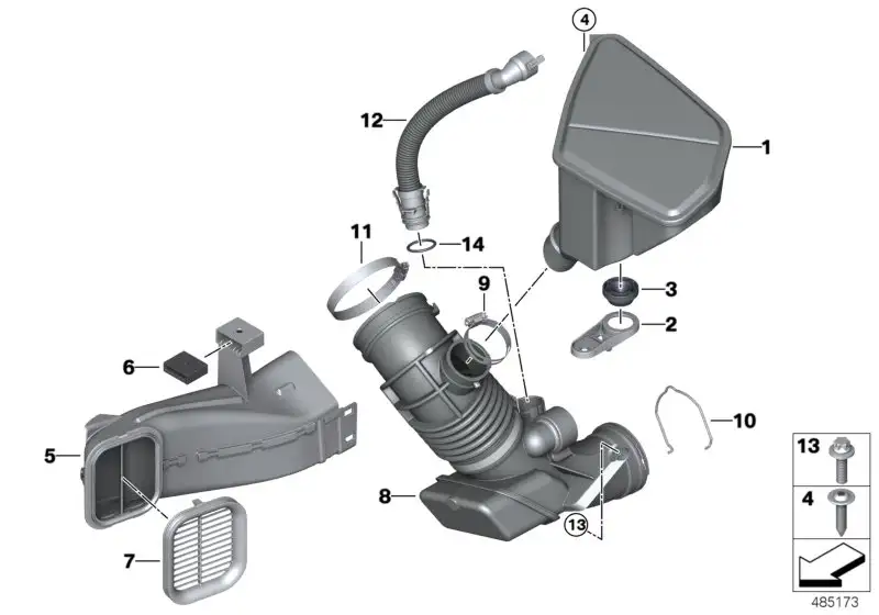 BMW Ansauggitter F97 F98 G01 G02 G05 G06 G07 13718635091