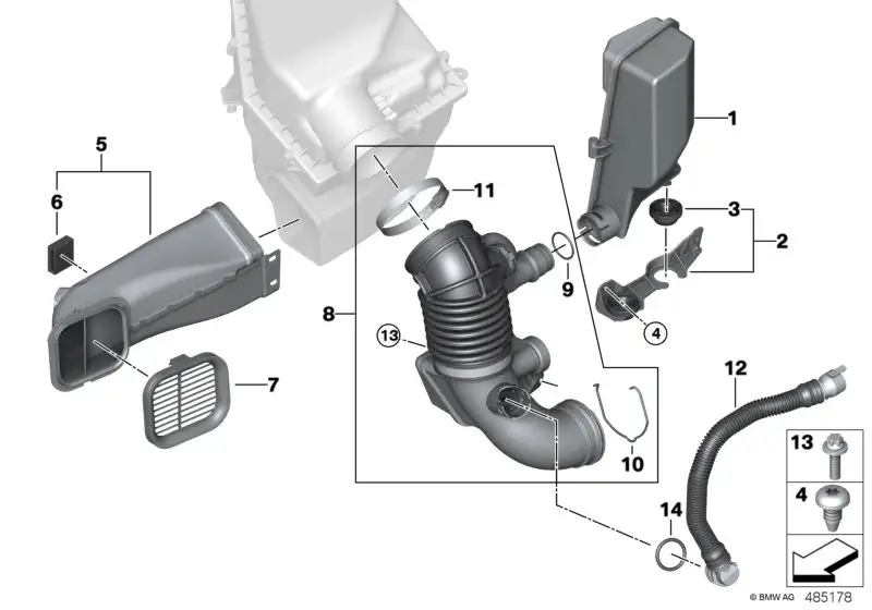BMW Gummielement G01 G02 G05 G06 G07 G11 G12 G14 G15 G16 G30 G31