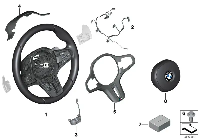 BMW Dekorblende Lenkrad F90 F97 F98 32307856294 - Bildposition 05