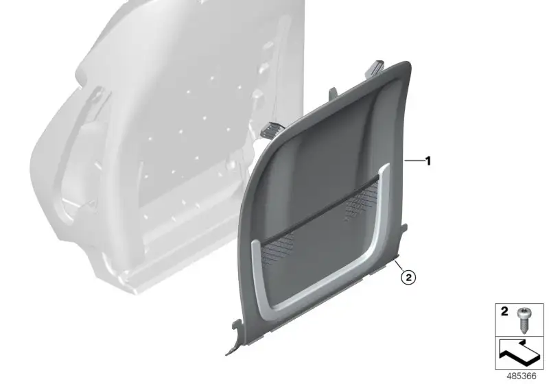 BMW Rückwand Sitz F97 F98 G01 G02 G20 G21 52107469696 - X3 G01