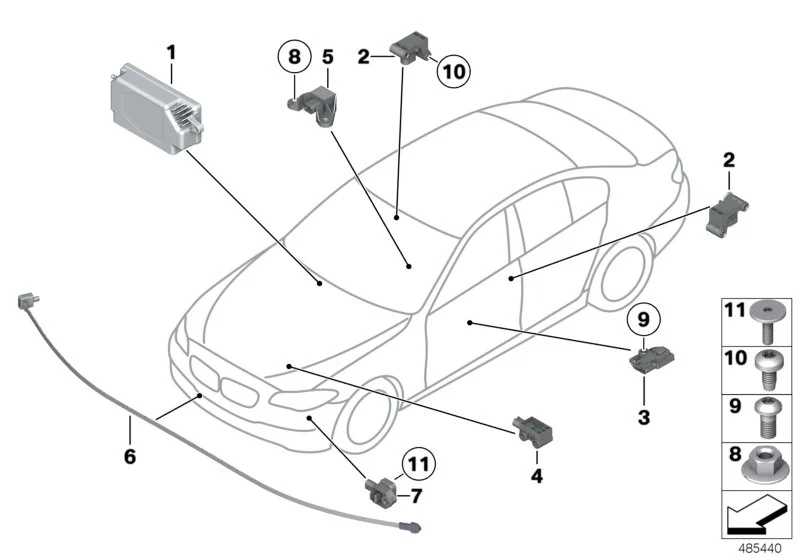 BMW Sensor F10 F11 65769239984