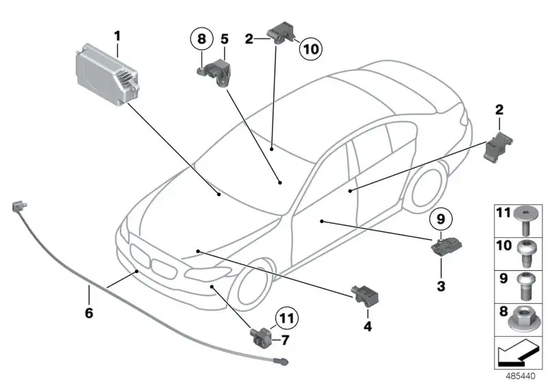 BMW Sensor F10 F11 65769239984 - 5er F10, 5er F11
