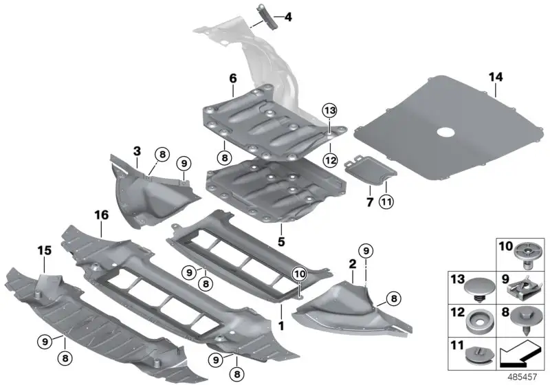 BMW Abdeckung Schubfeld F82 51758066101 - 4er F82