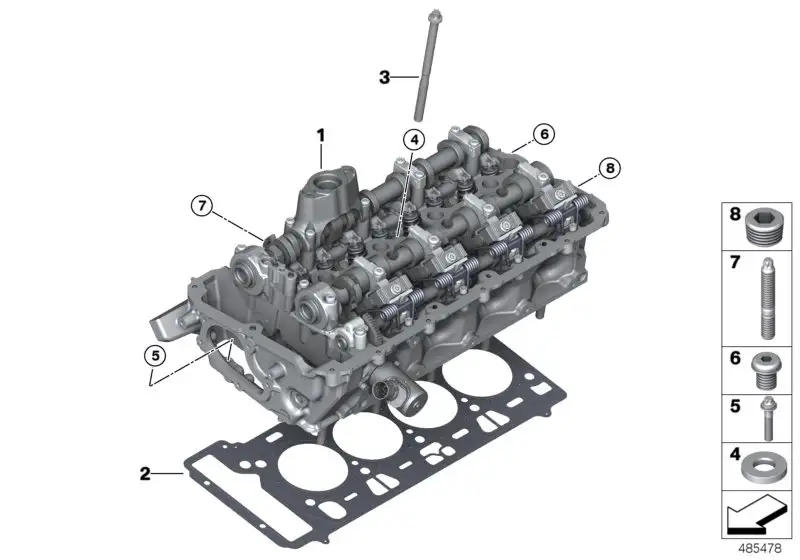 BMW Zylinderkopfdichtung G05 G06 G07 G11 G12 G14 G15 G16 G30 1112