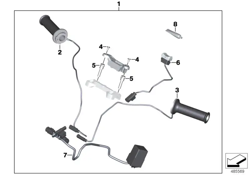 BMW Griff links K02 K03 77538564337