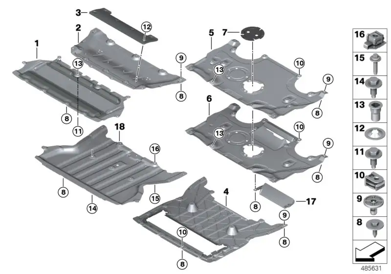 BMW Unterfahrschutz vorne G11 G12 G30 G32 31146884048 - Bildposit