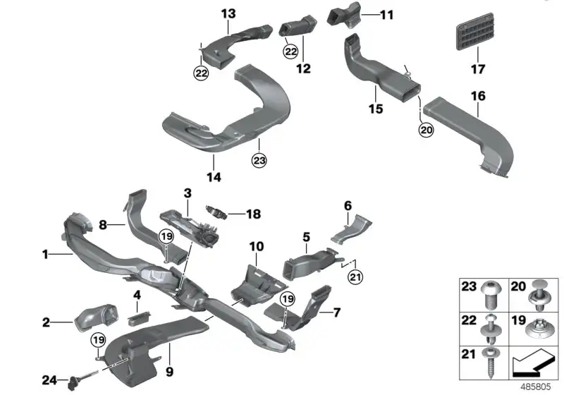 BMW Kaltluftkanal 64229320438 - Bildposition 01