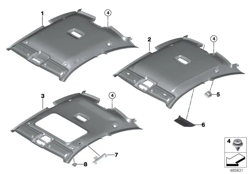 BMW Formhimmel Schiebehebedach F32 51447389088 - 4er F32, 4er F82