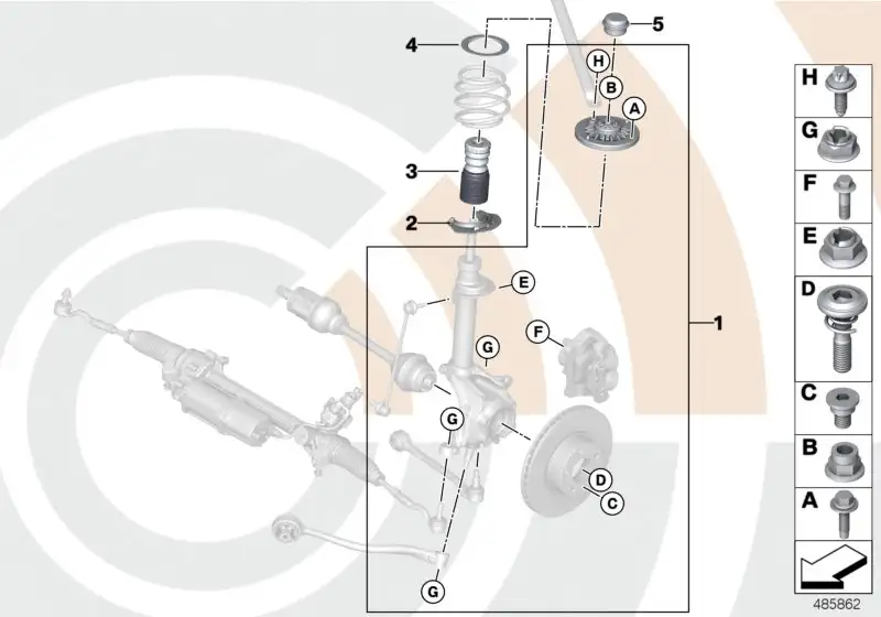 BMW Reparatursatz Stützlager F25 F26 31352457398 - Bildposition 0