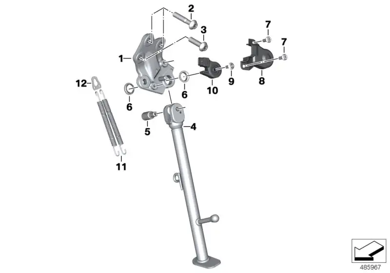 BMW Seitenstütze K81 K82 46539480225 - Bildposition 04