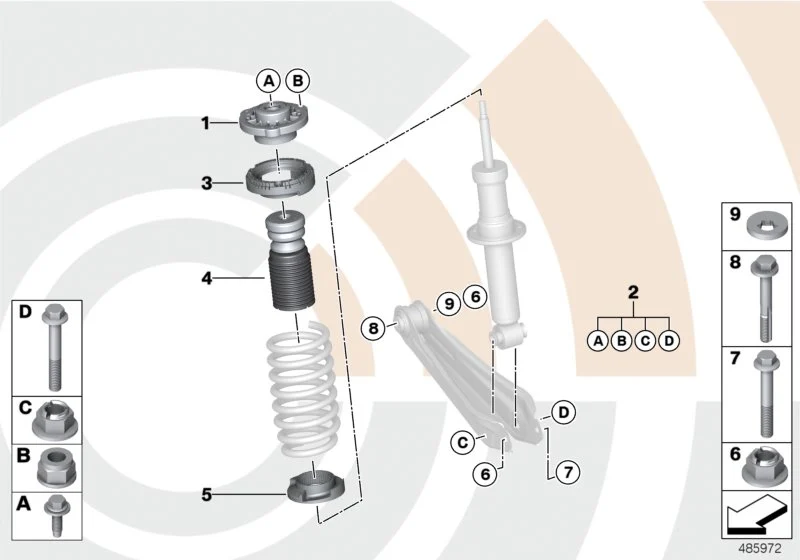 BMW Anbausatz Stützlager F25 F26 33522457436