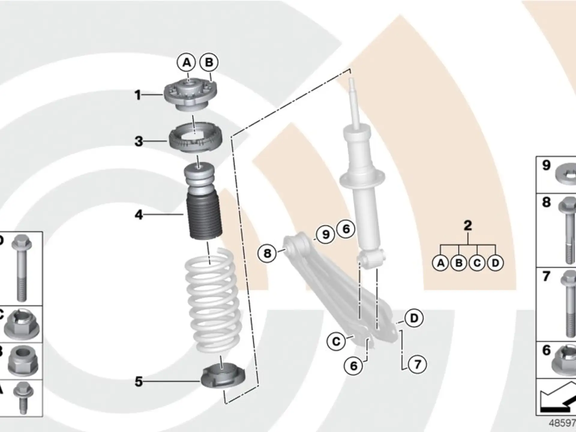 BMW Anbausatz Stützlager F25 F26 33522457436