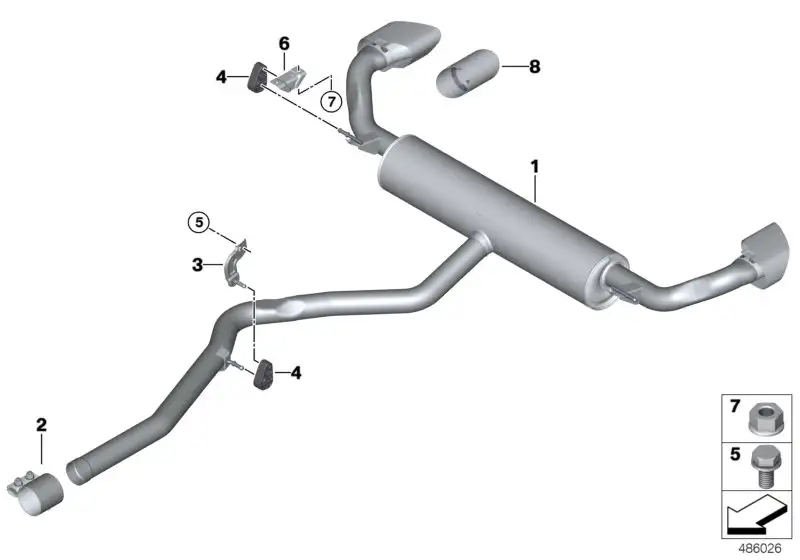 BMW Endrohrblende Chrom F15 F16 18308626665 - X6 F16 SAC / Bildpo
