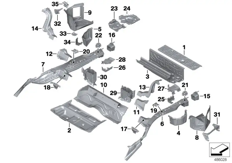 BMW Gepäckraumboden rechts F20 F21 41107284334