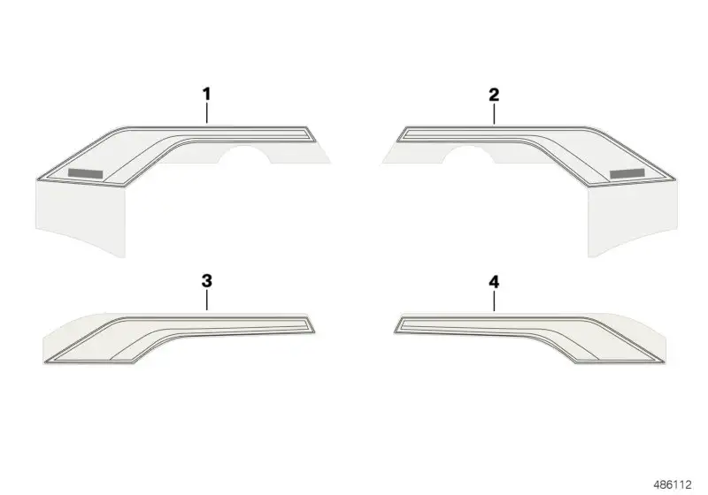 BMW Dekor Verkleidungsoberteil rechts K19 51148404696