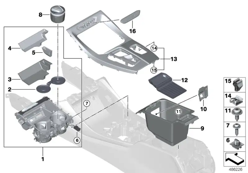 BMW C-Clip Mutter 07146808565 - Bildposition 14