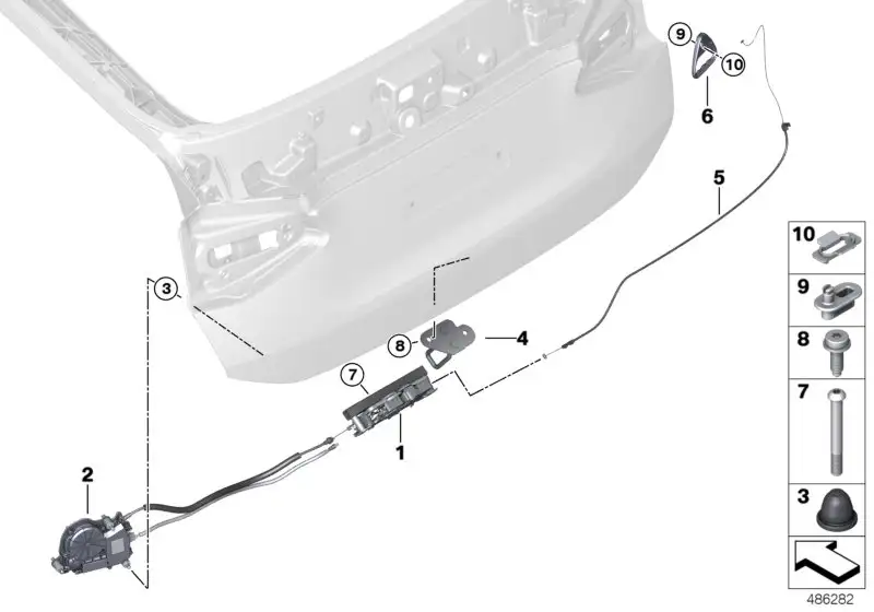 BMW Schloss Heckklappe G32 51247454160