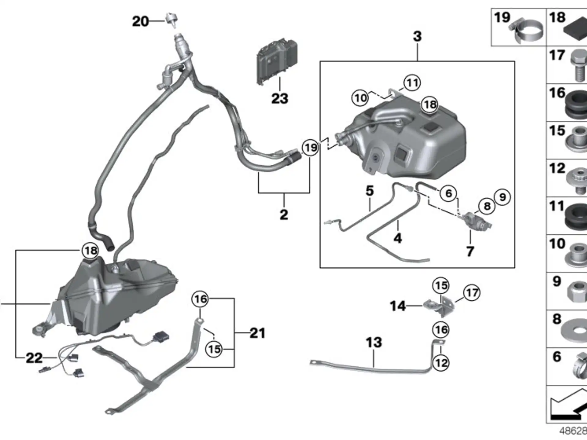 BMW Unterlegscheibe F30 F31 F32 F34 F36 K08 K17 K25 K25H K27 K29 K40 K42 K43 K46 K47 K48 K50 K51 K52 K53 K54 K61 K70 K71 K72 K73 K75 K80 K81 K82 K83 K84 R21 I12 07119904446
