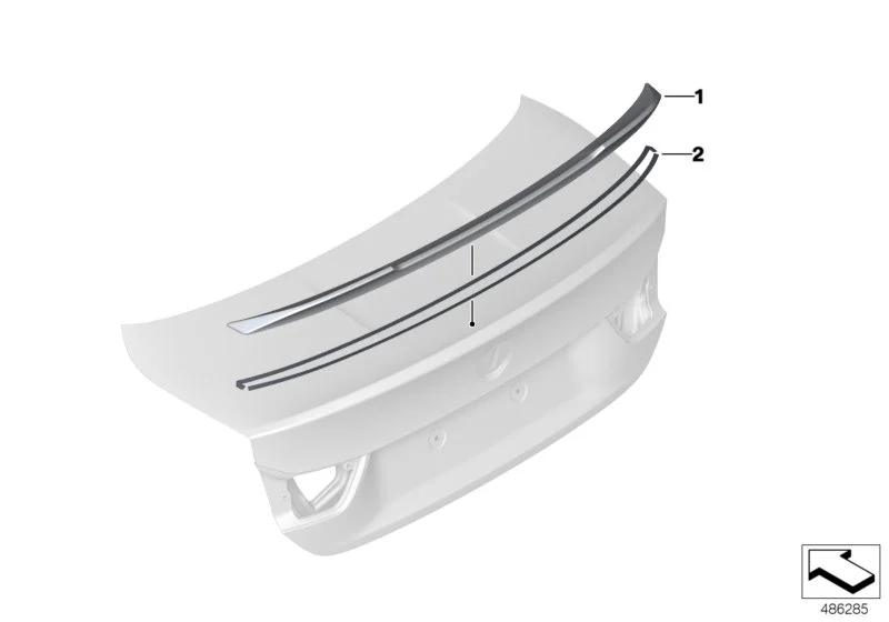 BMW Klebeband Heckspoiler F82 51628076051