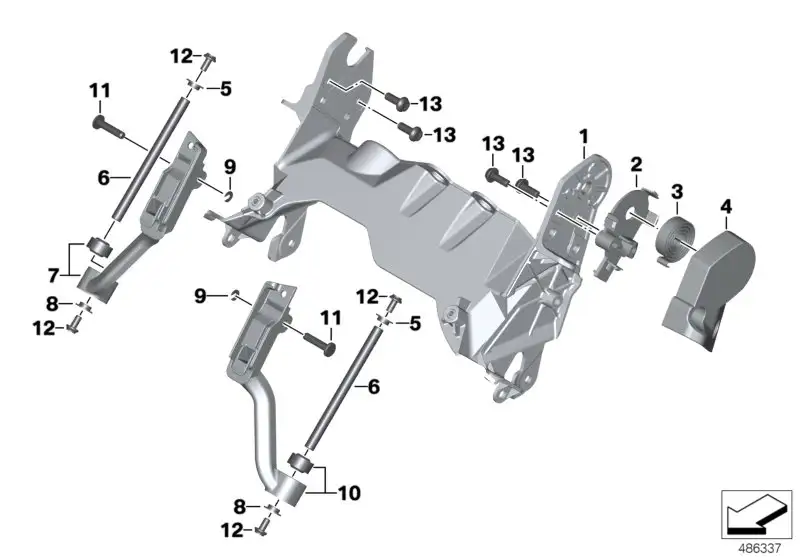 BMW Frontträger Mitte K50 K51 46638561351