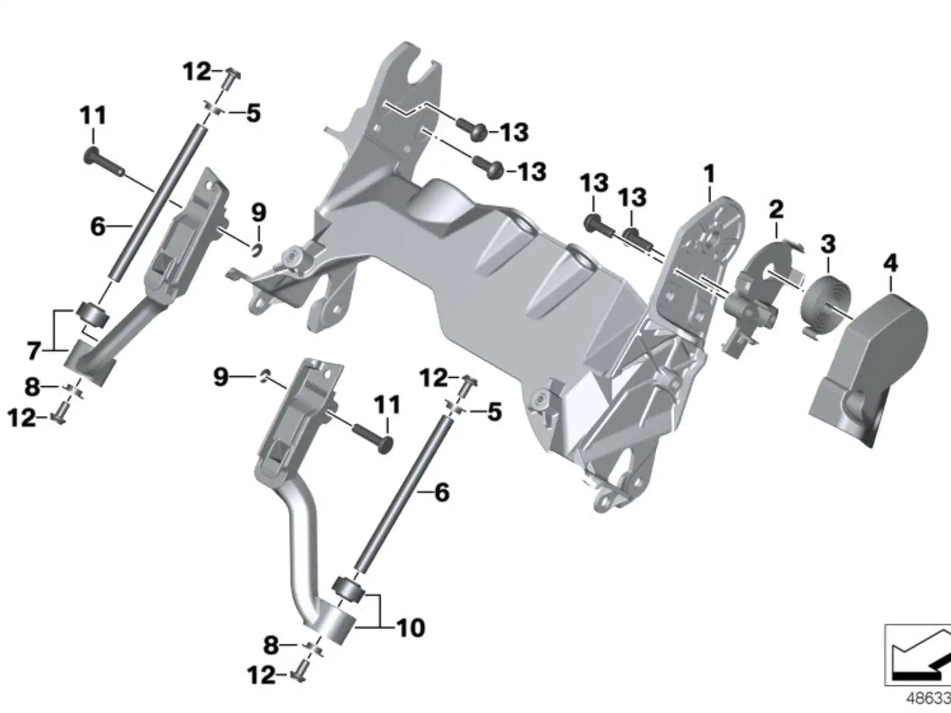 BMW Windschildhalter rechts K50 K51 46638524932