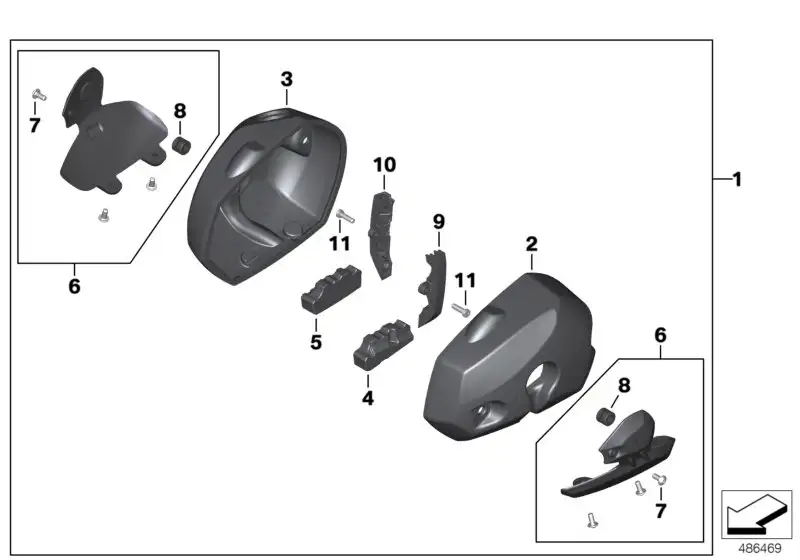 BMW Satz Zylinderkopfhauben Carbon K21 K22 K23 K32 K33 7712839418