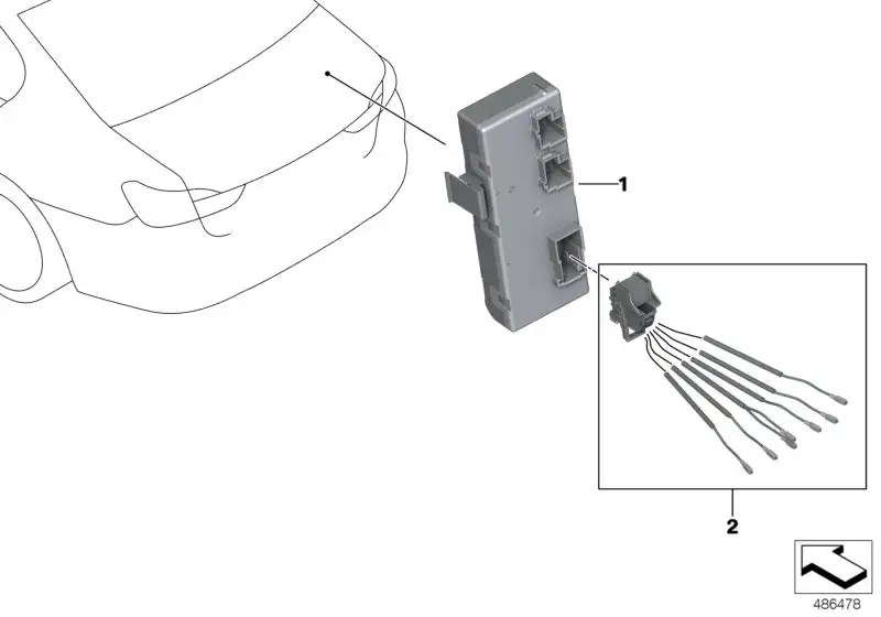 BMW Kabelbaum Modul 61119863025