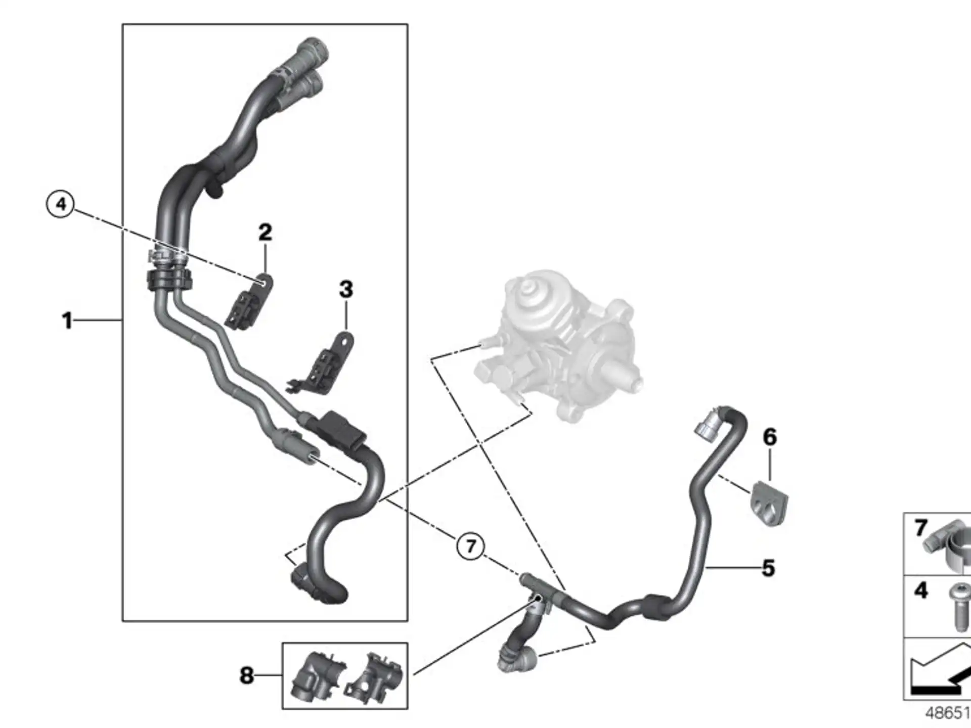 BMW Kraftstoffleitung Motorraum F39 F45 F46 F48 F54 F55 F56 F57 F60 13538514114