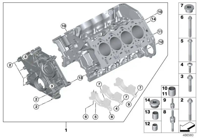 BMW Kolben G05 G07 G11 G12 G30 11258600381