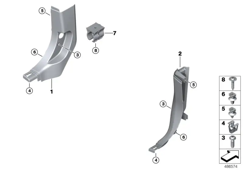 BMW Seitenverkleidung vorn rechts unten F97 F98 G01 G02 514374466