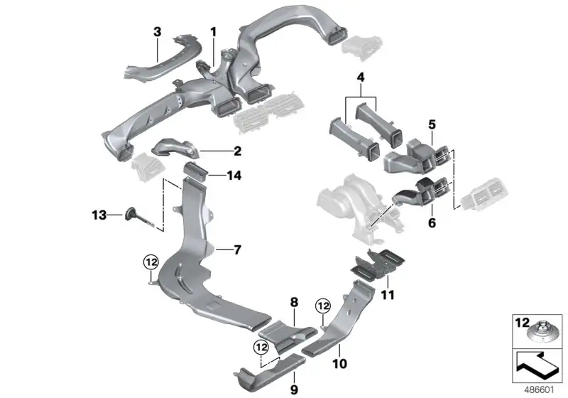 BMW Kaltluftkanal F90 G30 G31 G32 64229329573