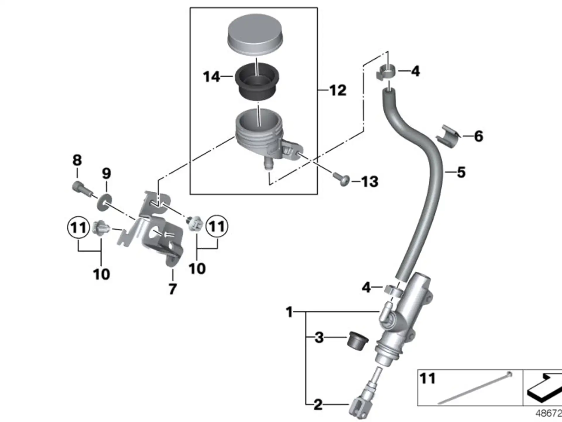 BMW Druckstange Hauptbremszylinder K25 K25H K29 K42 K46 K47 K49 K67 34317692792