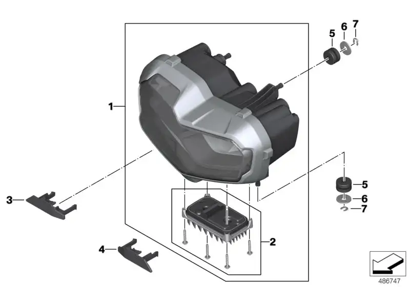 BMW LED-Scheinwerfer 63128557220 - Bildposition 01