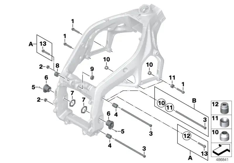 BMW Exzenteraufnahme rechts 46517718524 - Bildposition 09