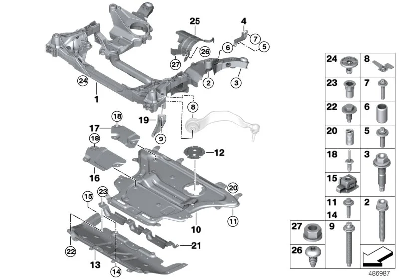 BMW Deckel Schubfeld hinten F15 F16 G30 G31 51757325393