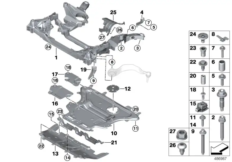 BMW Vorderachsträger F90 F91 F92 F93 G11 G12 G14 G15 G16 G30 G31
