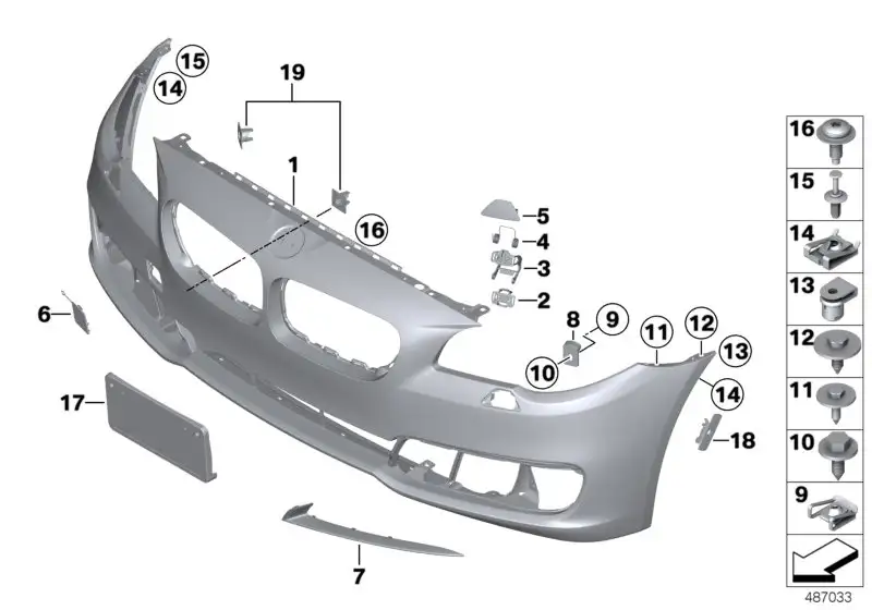 BMW Blindverschluss rechts F10 F11 51117331762 - Bildposition 02