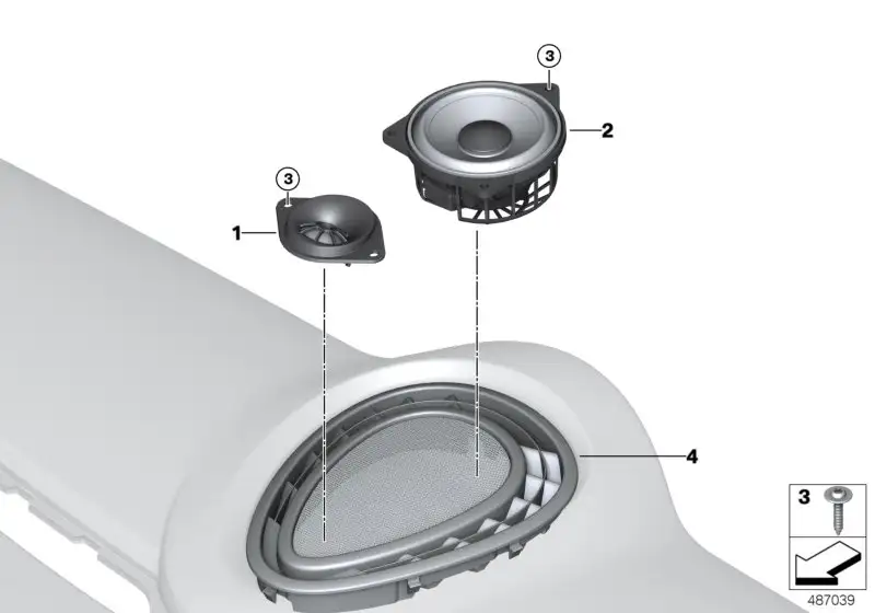 BMW Hochtonlautsprecher Top-Hifi-System F54 F55 F56 F56E F57 F60