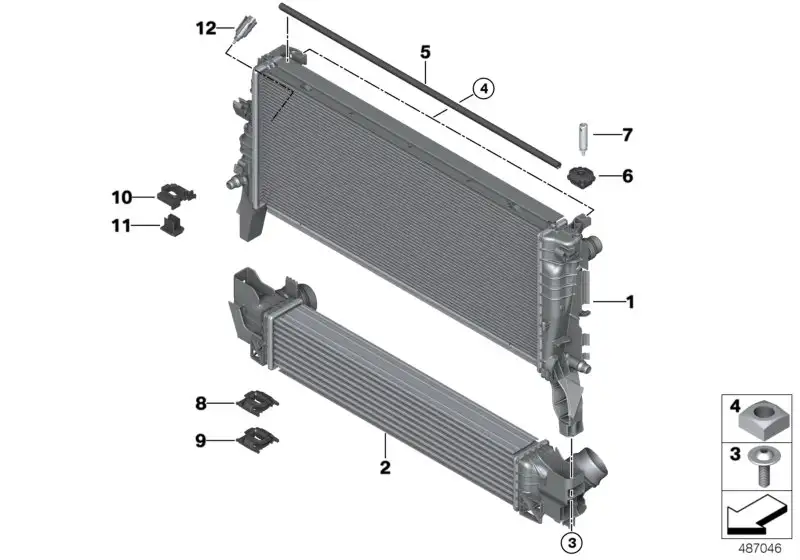 BMW Kühlmittelkühler F45 F56 17118645772 - Bildposition 01