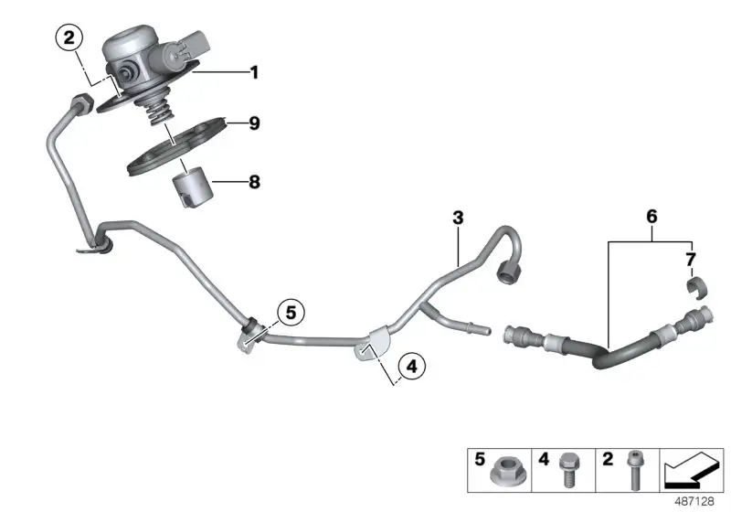 BMW Kraftstoffschlauch F01 F02 F06 F07 F10 F11 F12 F13 1353760656